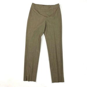 St John Wool Blend Emma Dress Pants Beige Flat Front Skinny